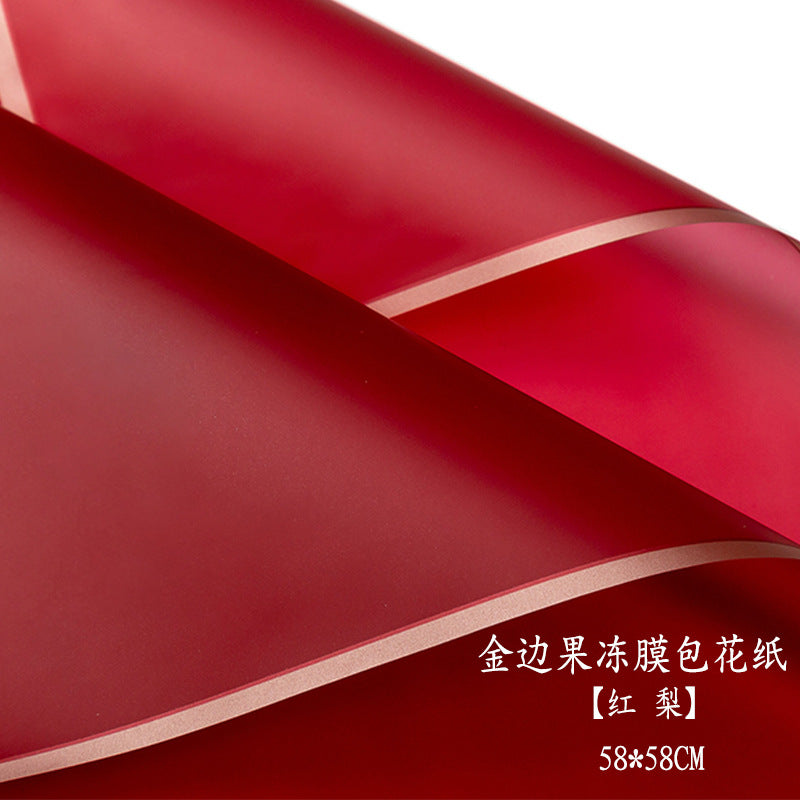AC-Phnom Penh jelly film wholesale Qixi new waterproof flower wrapping paper flower shop supplies floral arrangement bouquet wrapping paper