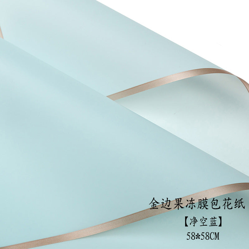 AC-Phnom Penh jelly film wholesale Qixi new waterproof flower wrapping paper flower shop supplies floral arrangement bouquet wrapping paper