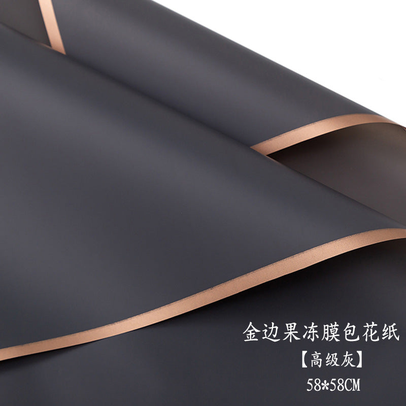 AC-Phnom Penh jelly film wholesale Qixi new waterproof flower wrapping paper flower shop supplies floral arrangement bouquet wrapping paper