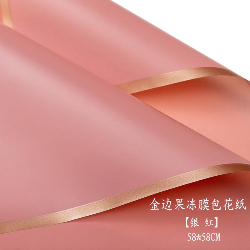 AC-Phnom Penh jelly film wholesale Qixi new waterproof flower wrapping paper flower shop supplies floral arrangement bouquet wrapping paper