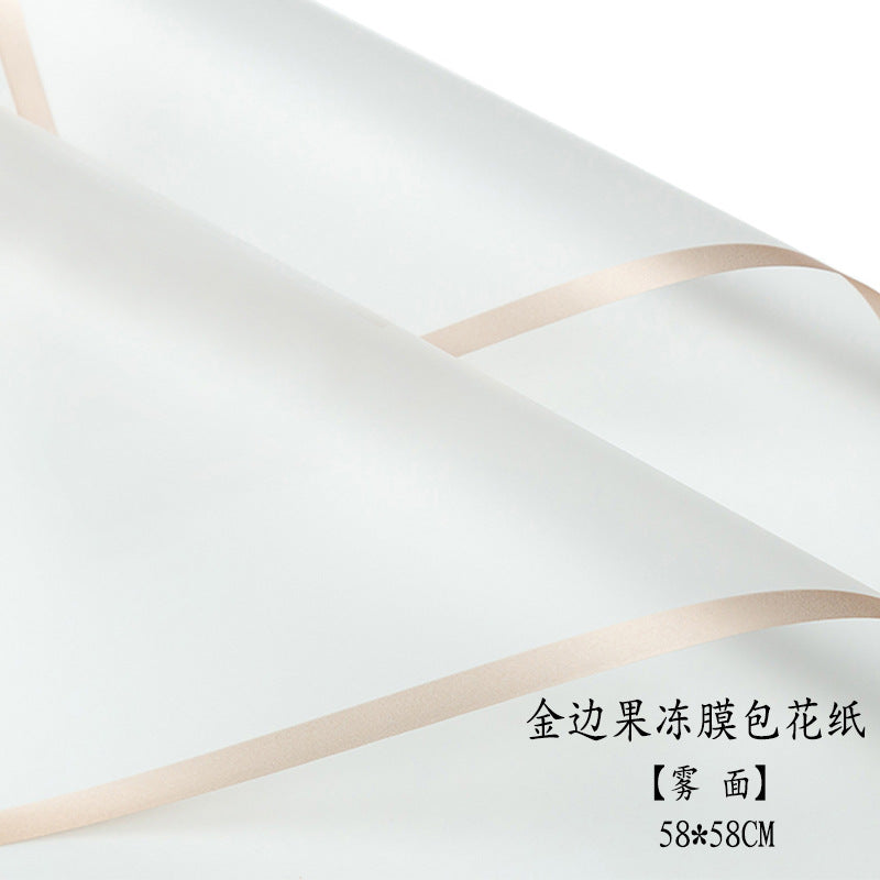 AC-Phnom Penh jelly film wholesale Qixi new waterproof flower wrapping paper flower shop supplies floral arrangement bouquet wrapping paper