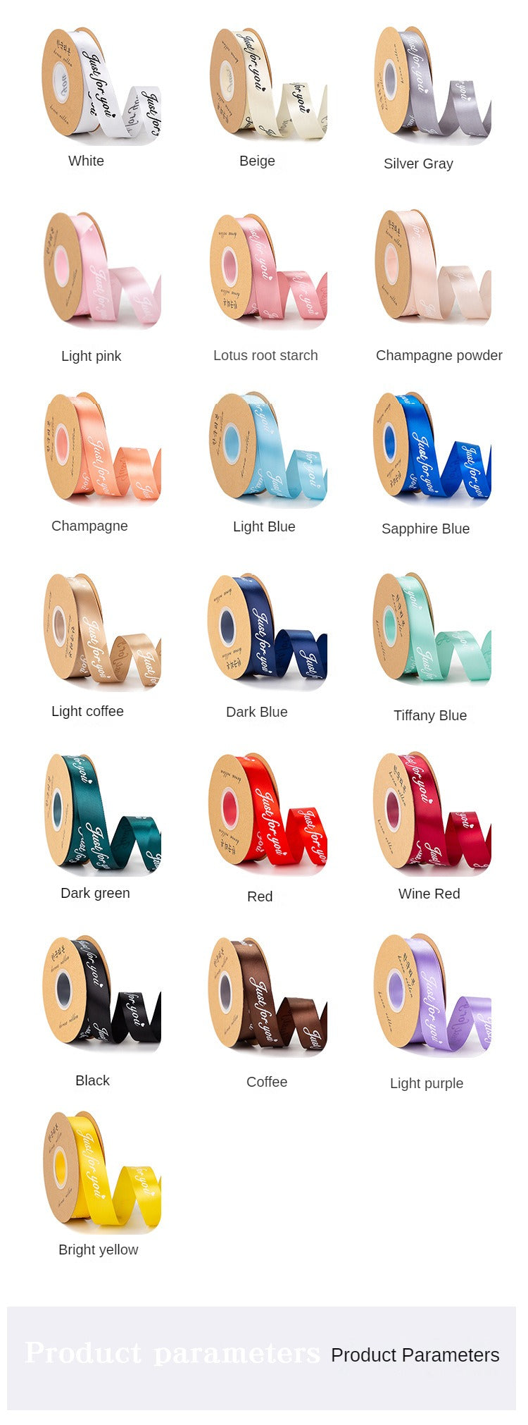 SA-2.5cm gift flowers packaging bag flower cake ribbon ribbon printing English letter ribbon bouquet ribbon wholesale