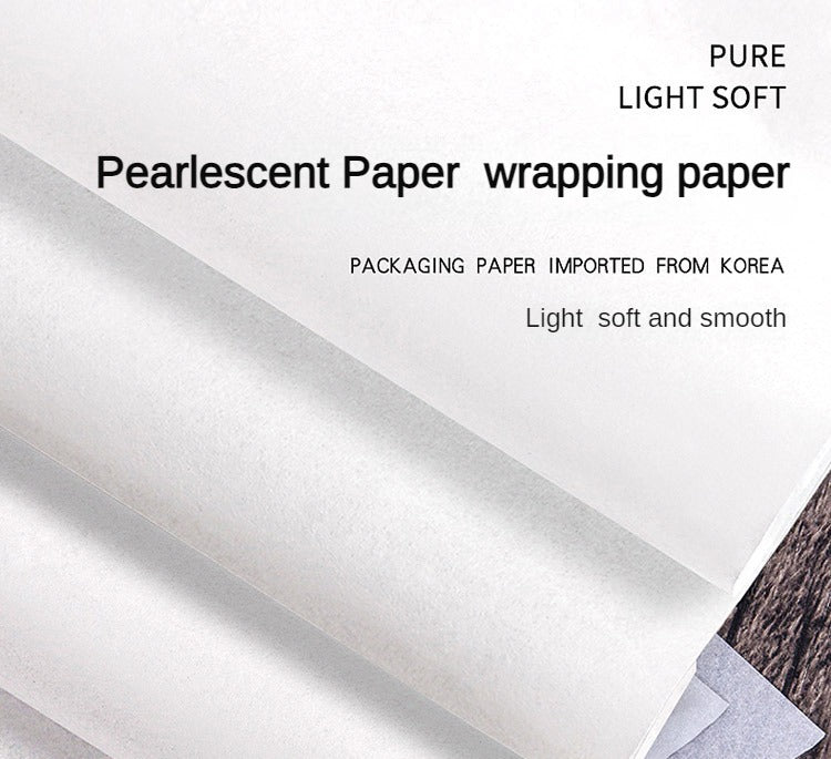 CB-Fresh Flower Bouquet Wrapping Paper,Wrapping Paper for Flowers,Simple, Clean, Solid Color Pearlescent Paper