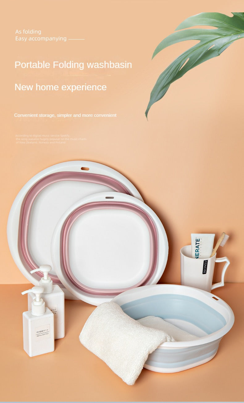 Portable foldable washbasin