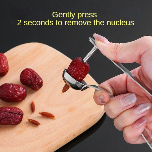 Date Pit Remover，Cherry Seed Remover Pitting Tool，Pitter for Cherry, Hawthorn, Red Date, Jujube