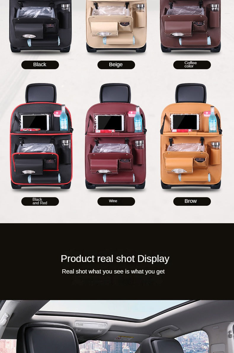 Car foldable garbage bag, touch screen transparent pocket