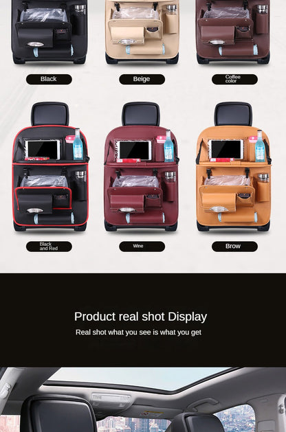 Car foldable garbage bag, touch screen transparent pocket