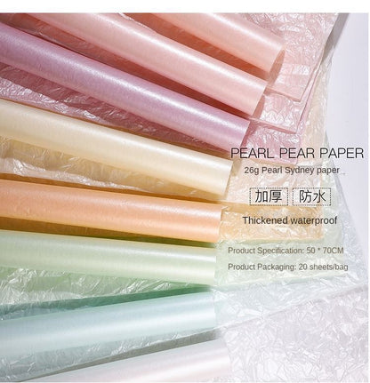 Pearlescent Snowy Paper - Gift Boxes,White Floral Bouquet Wrapping,DIY Materials,Lining Paper,Fresh Flower Cake Decoration,Baking Paper