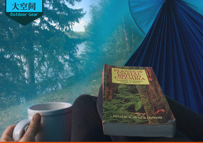 Double hammock outdoor mosquito-proof, sun-shading and rollover-proof single camping swing