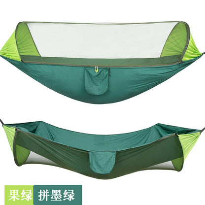 Double hammock outdoor mosquito-proof, sun-shading and rollover-proof single camping swing