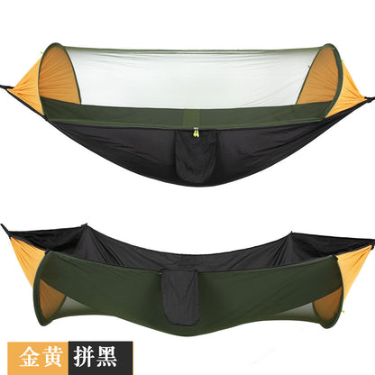 Double hammock outdoor mosquito-proof, sun-shading and rollover-proof single camping swing