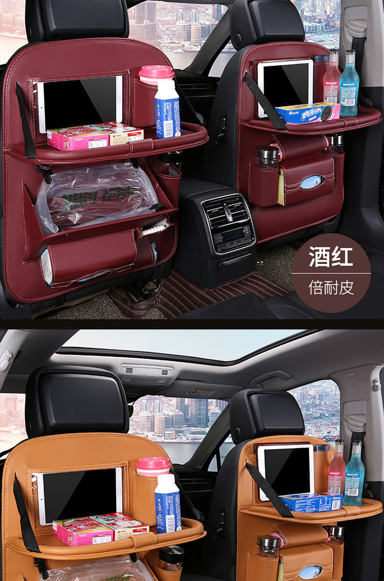 Car foldable garbage bag, touch screen transparent pocket