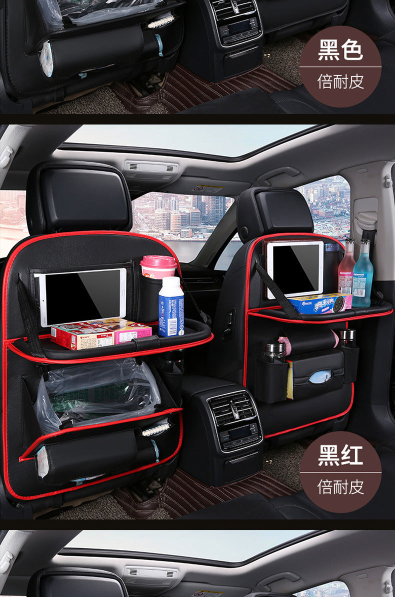 Car foldable garbage bag, touch screen transparent pocket