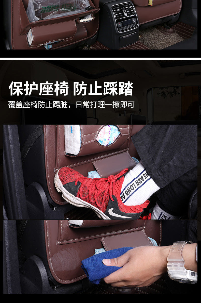 Car foldable garbage bag, touch screen transparent pocket