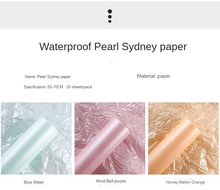Pearlescent Snowy Paper - Gift Boxes,White Floral Bouquet Wrapping,DIY Materials,Lining Paper,Fresh Flower Cake Decoration,Baking Paper