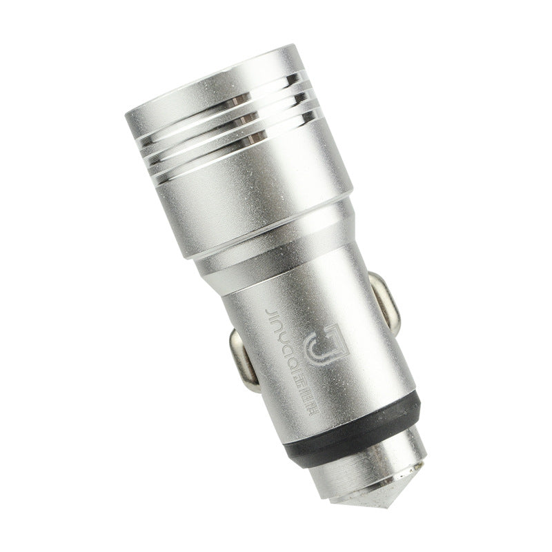 Manufacturers wholesale new 1A/2.4A car charger Glass breaker car charger dual USB one drive two car charger in stock