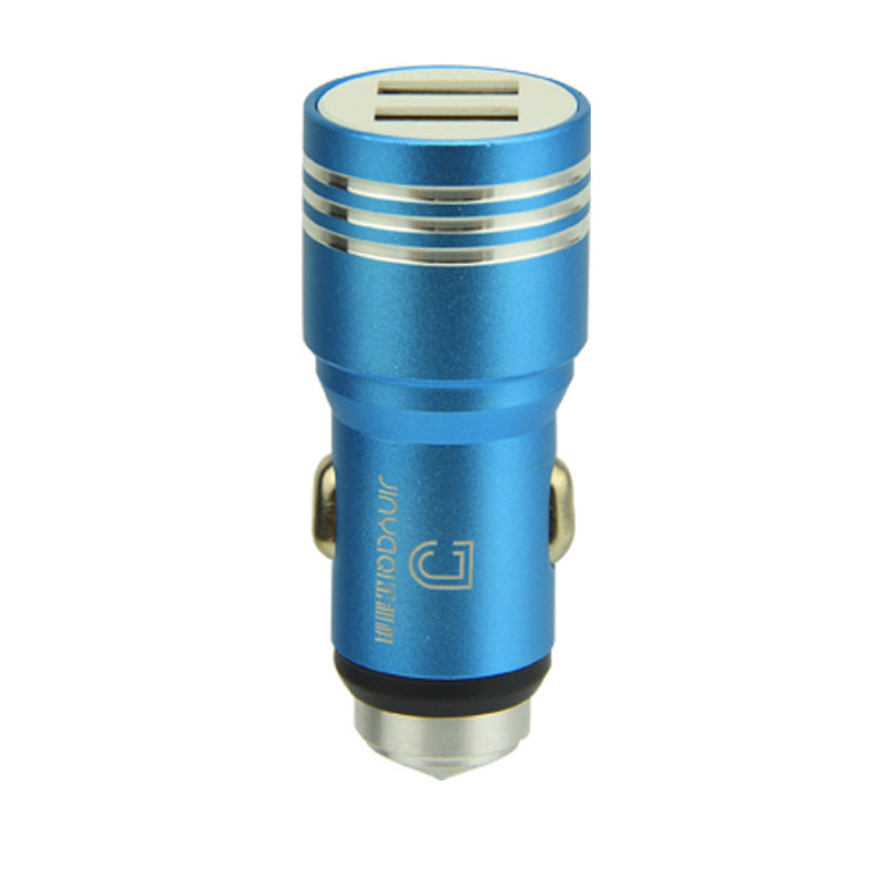 Manufacturers wholesale new 1A/2.4A car charger Glass breaker car charger dual USB one drive two car charger in stock