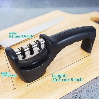 Knife Sharpener 3-4 Stages Professional Kitchen Sharpening Stone Grinder Knives Whetstone Tungsten Diamond Ceramic Sharpener Tool