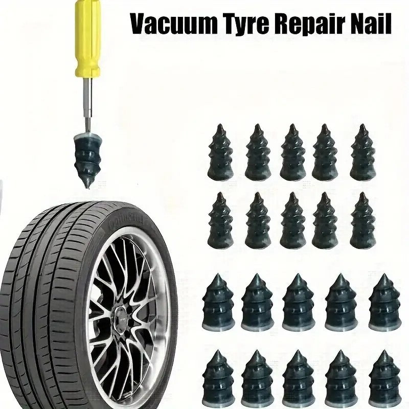 Vacuum Car Tire Repair Rubber Nails Set, Universal Tubeless Tire Screws, Repair Tool Accessories Pack For Motorcycle And Truck