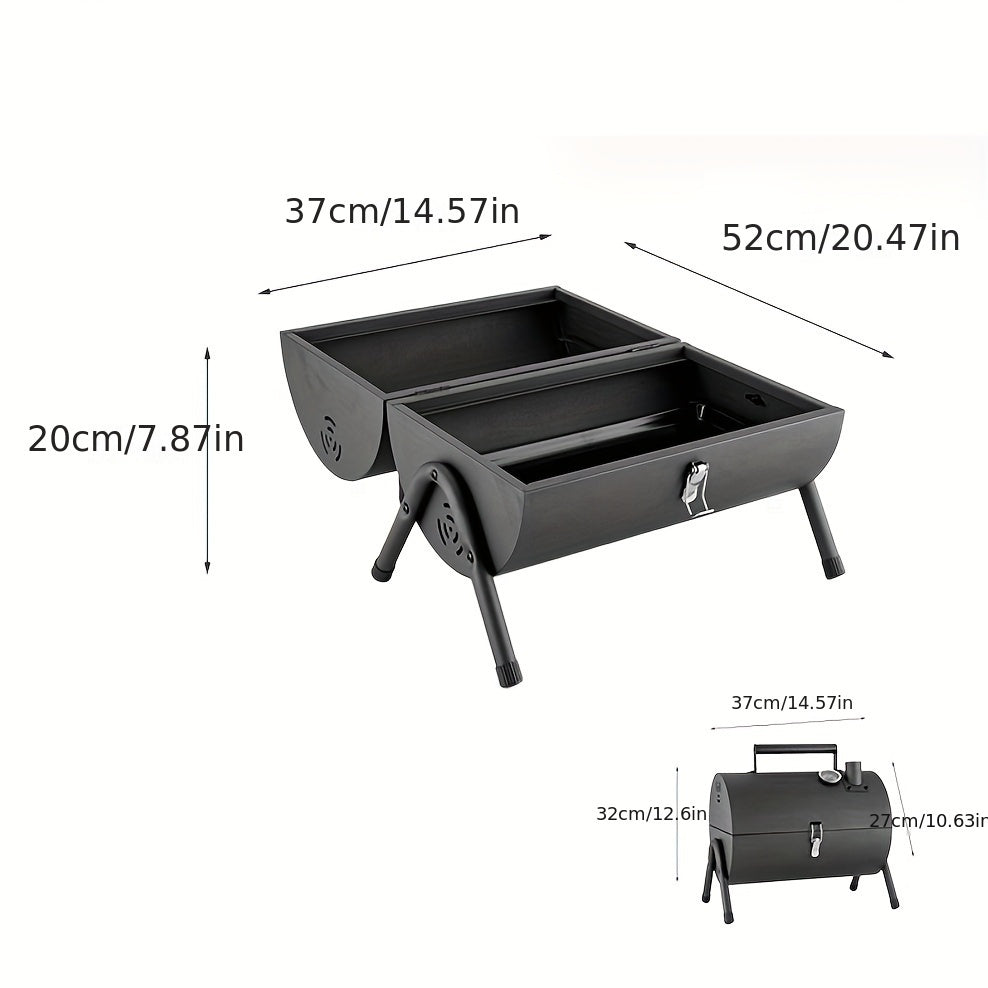 1pc, Portable Mini BBQ Grill, Outdoor Barbecue Stove, Foldable Barbecue Grills For Outdoor Cooking, Charcoal Grill, Camping And Picnic, Outdoor Grill Tools For Camping Hiking Picnics Traveling, BBQ Accessories, Grill Accessories