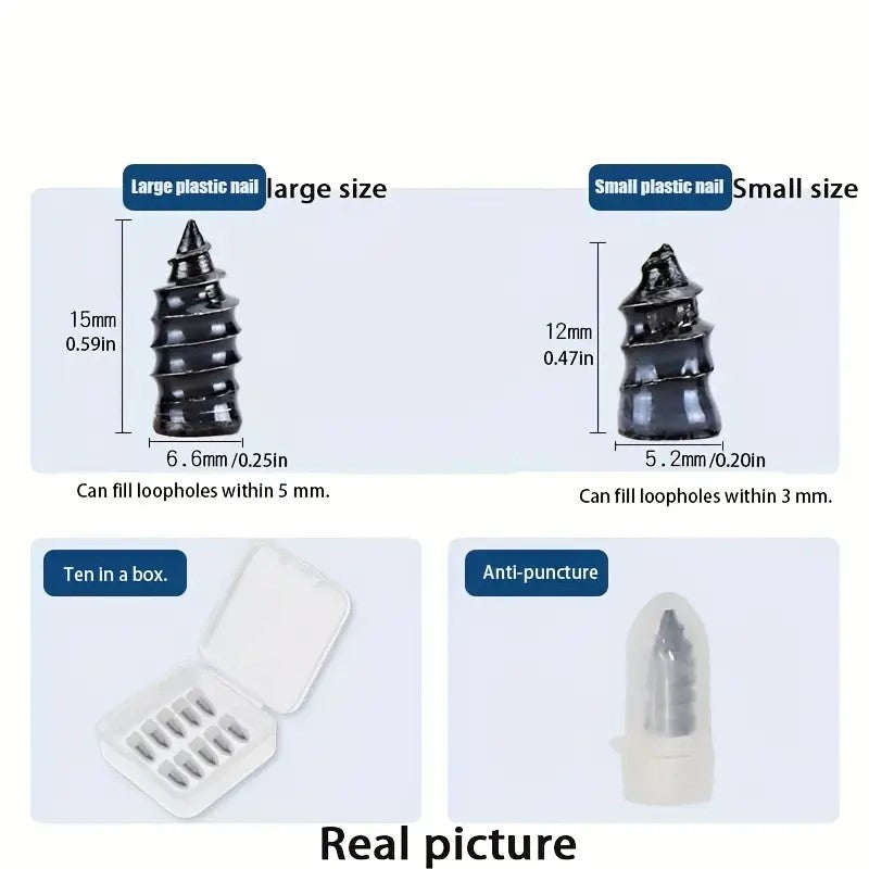 Vacuum Car Tire Repair Rubber Nails Set, Universal Tubeless Tire Screws, Repair Tool Accessories Pack For Motorcycle And Truck