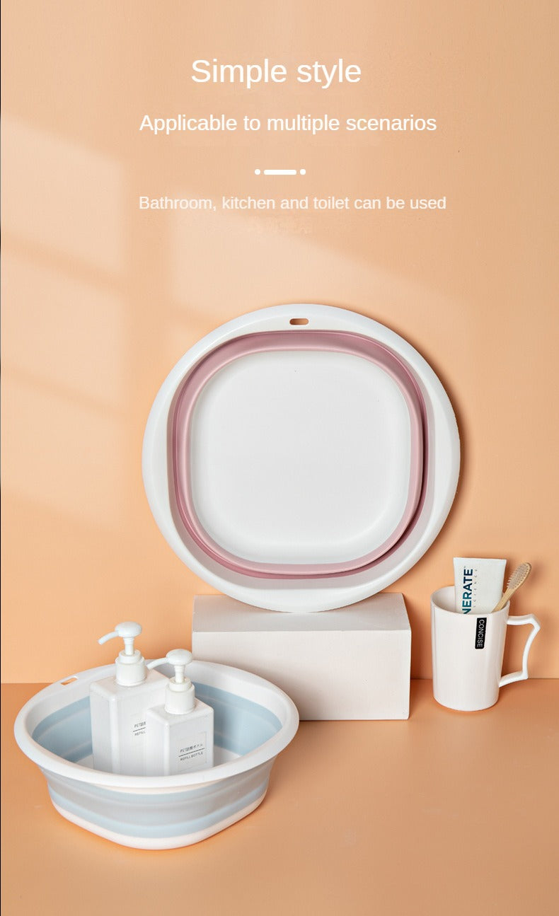 Portable foldable washbasin