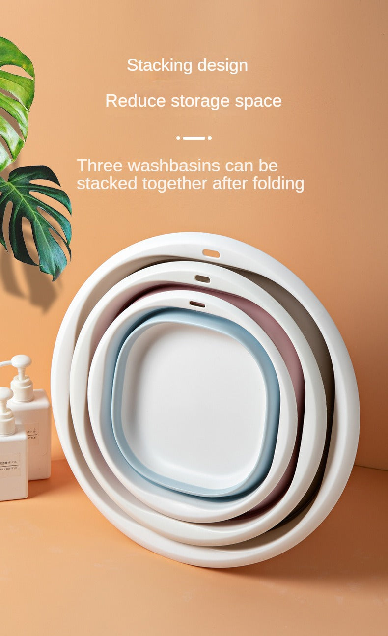 Portable foldable washbasin