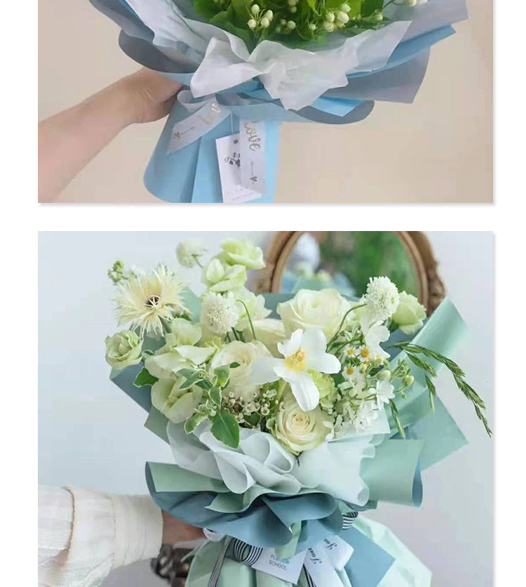 AG-Two-Tone Elegance Paper,Bouquet Wrapping Paper,Fresh Flower Gift Paper,DIY Flower Shop Materials
