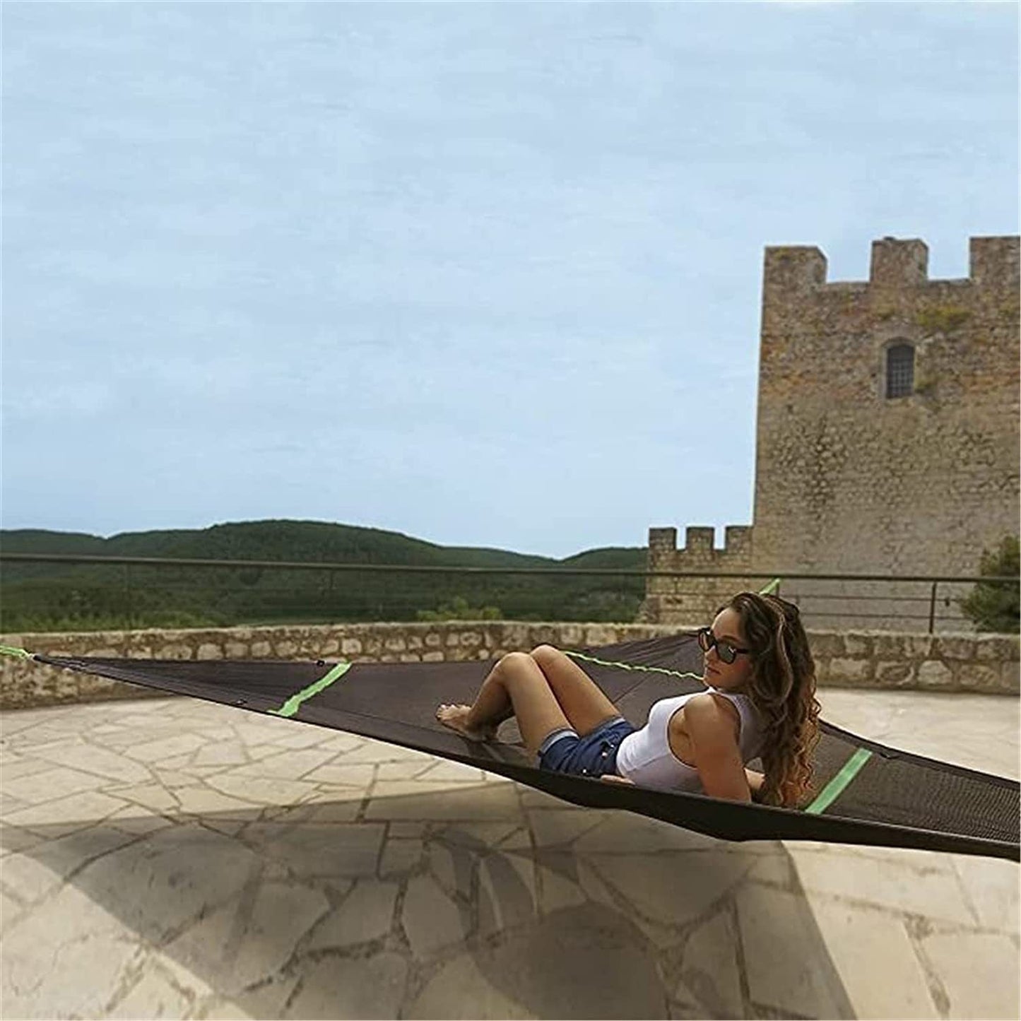 Outdoor triangular hammock portable hammock hanging tree tent