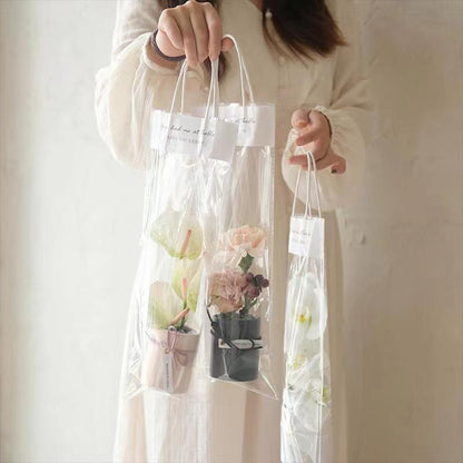 Transparent Waterproof Gold-Edged Simple Frame Flower Packaging Bag
