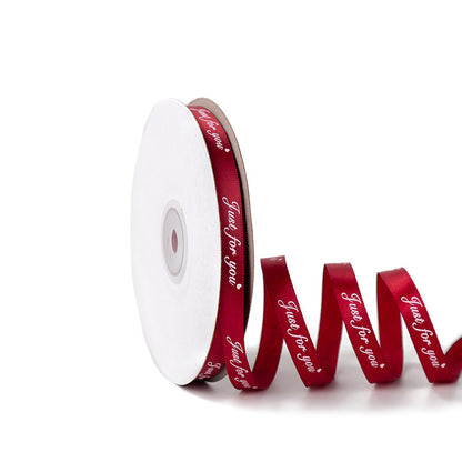 SD-1cm printed ribbon only for you Packaging ribbon English printed ribbon gift baking packaging ribbon flower shop use