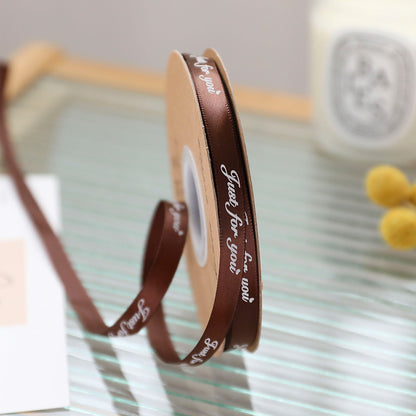 SD-1cm printed ribbon only for you Packaging ribbon English printed ribbon gift baking packaging ribbon flower shop use