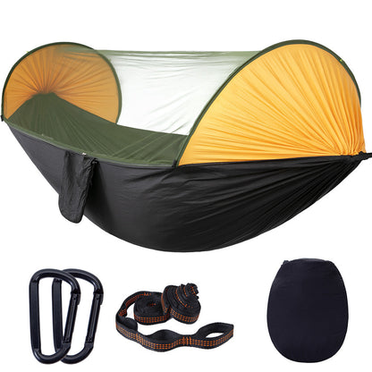 Double hammock outdoor mosquito-proof, sun-shading and rollover-proof single camping swing