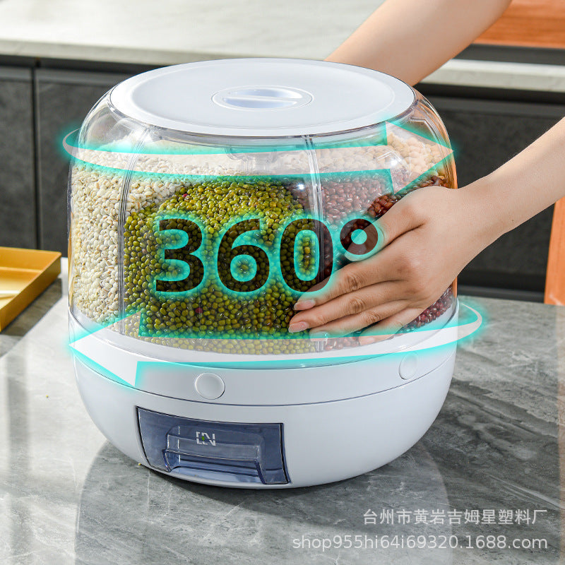 Grains Separate Storage Box Sealed Rotating Grain Storage Container