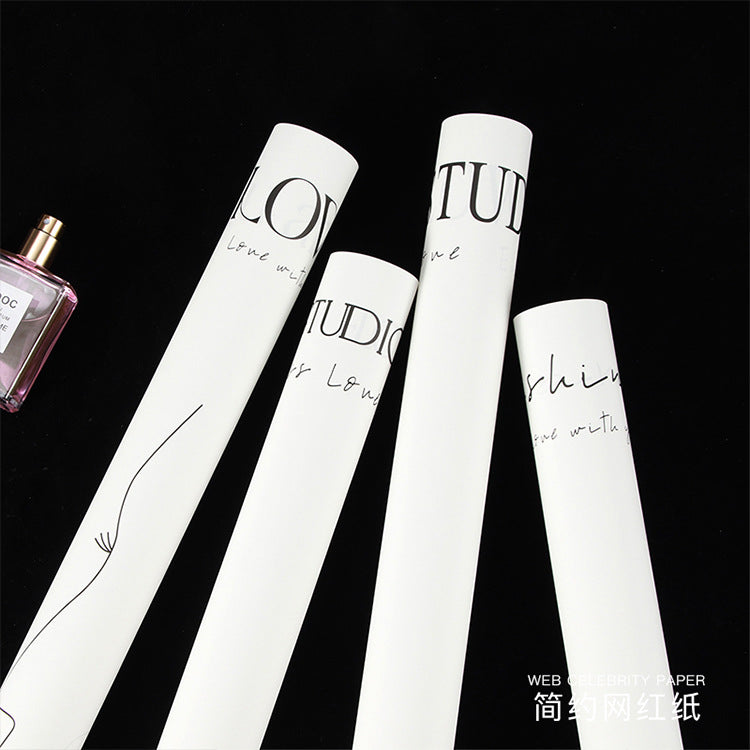 Packaging Paper, Minimalist Waterproof Web Celebrity Paper,Floral Wrapping Paper
