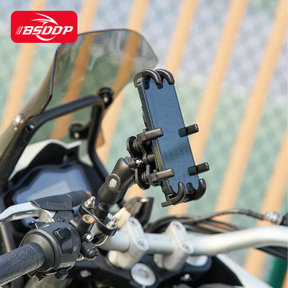 Motorcycle shockproof mobile phone brackets, electric bike ride takeaway navigation brackets, eight claw