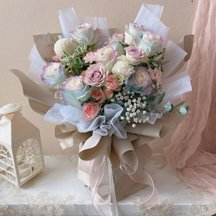 AG-Two-Tone Elegance Paper,Bouquet Wrapping Paper,Fresh Flower Gift Paper,DIY Flower Shop Materials