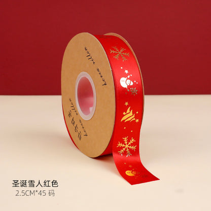 SC-Christmas Gift Wrapping,Ribbon,Colored Ribbon,Foil-Stamped DIY Gift Box,Decorative Satin Ribbon.Wholesale Floral Packaging Materials
