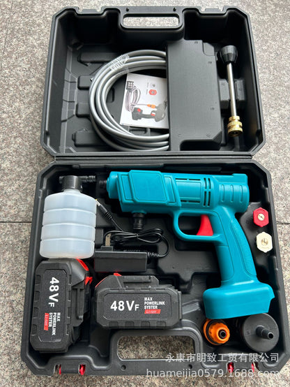 Household Charging lithium battery car wash water gun Portable wireless cleaning