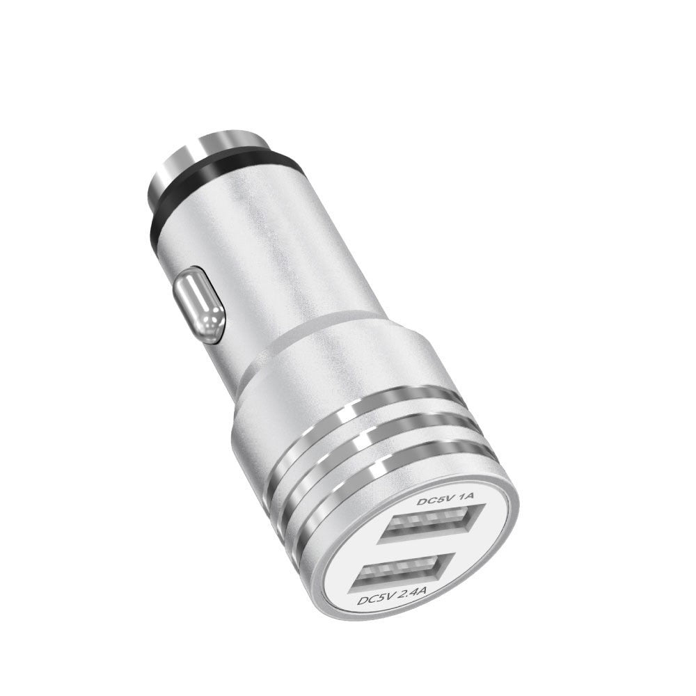 Manufacturers wholesale new 1A/2.4A car charger Glass breaker car charger dual USB one drive two car charger in stock