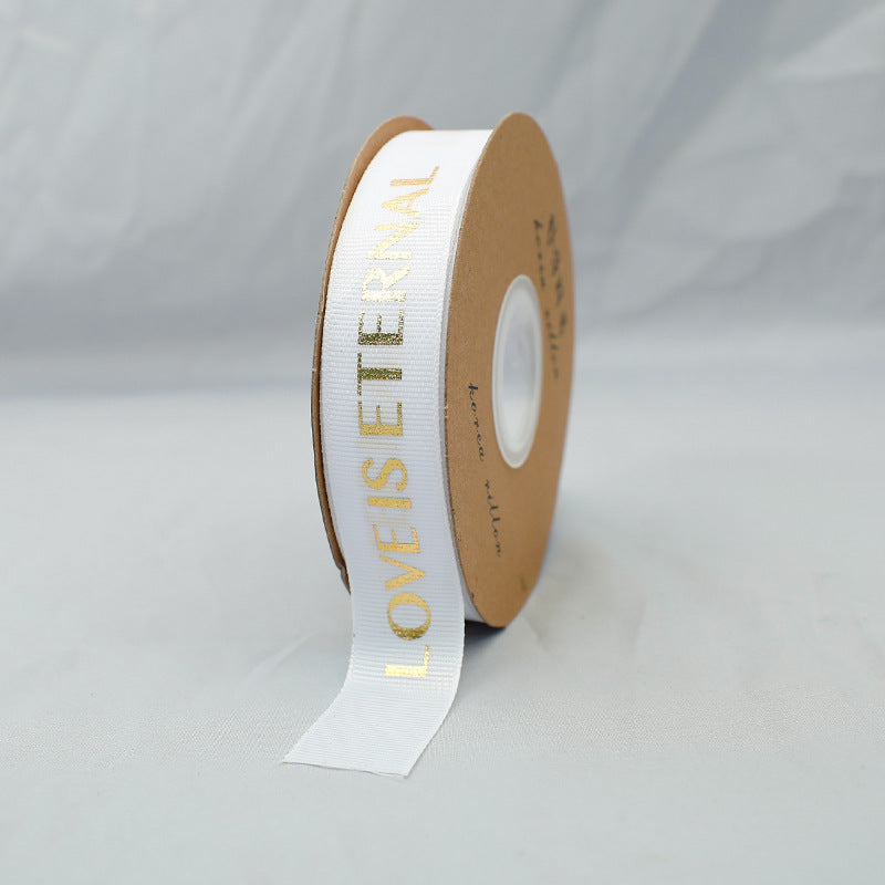 SN-Heartfelt pattern, gold foil ribbon with embossed texture