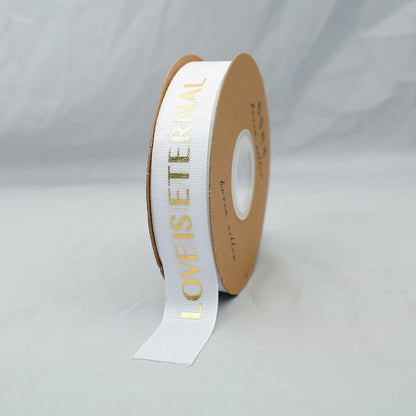 SN-Heartfelt pattern, gold foil ribbon with embossed texture