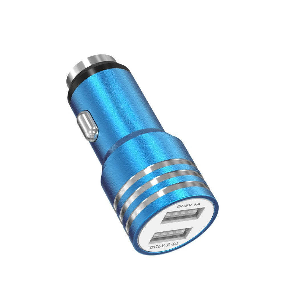 Manufacturers wholesale new 1A/2.4A car charger Glass breaker car charger dual USB one drive two car charger in stock