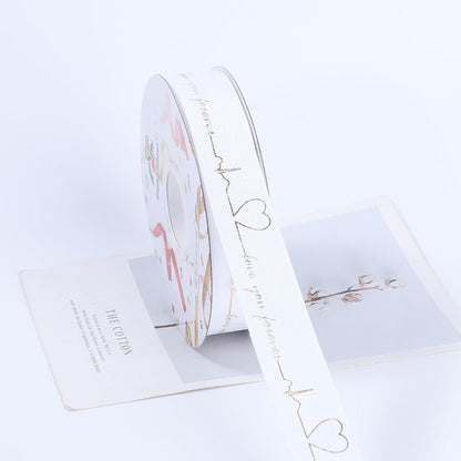 SN-Heartfelt pattern, gold foil ribbon with embossed texture