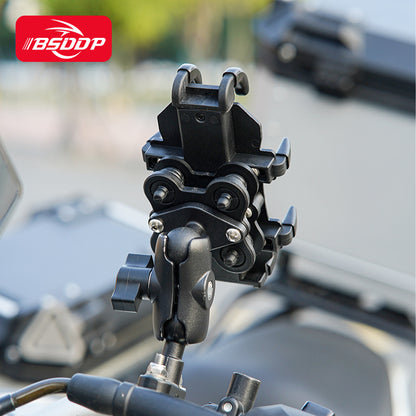 Motorcycle shockproof mobile phone brackets, electric bike ride takeaway navigation brackets, eight claw
