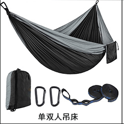 Double hammock outdoor mosquito-proof, sun-shading and rollover-proof single camping swing