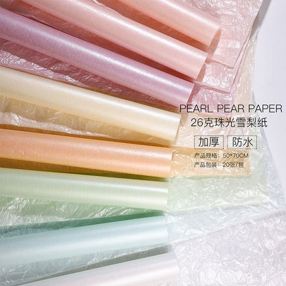 Pearlescent Snowy Paper - Gift Boxes,White Floral Bouquet Wrapping,DIY Materials,Lining Paper,Fresh Flower Cake Decoration,Baking Paper