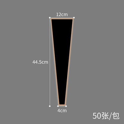 Transparent Waterproof Gold-Edged Simple Frame Flower Packaging Bag