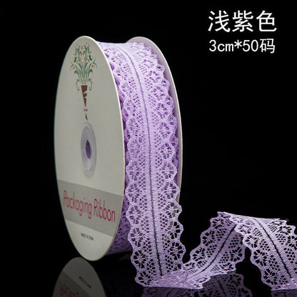 SR-3cm lace ribbon, garment and wedding dress accessories, fresh flower bouquets, gift bow ribbons, baking packaging.