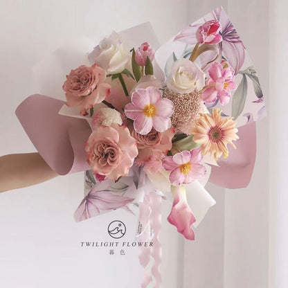 SP-fish-tail shaped ribbon，pleated shaped ribbon，wavy-edge organza ribbon，fresh flower packaging materials，bouquet ribbon